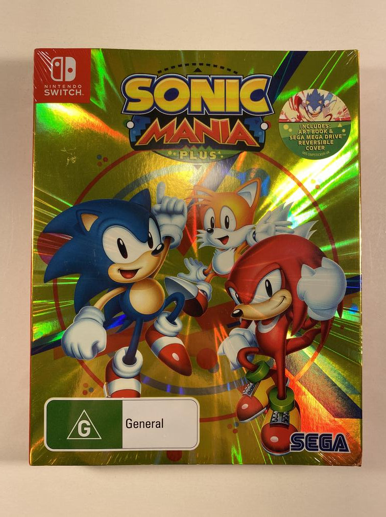Sonic Mania PLUS Cover Art: Reversible Insert & Case for Nintendo