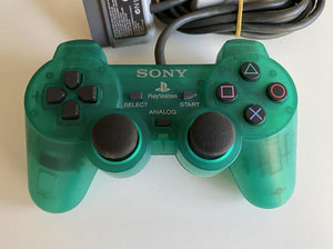 Sony PlayStation 2 PS2 Controller Clear Transparent Green