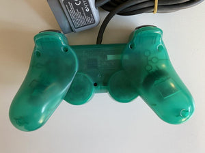 Sony PlayStation 2 PS2 Controller Clear Transparent Green